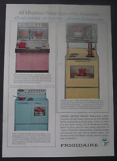   1964 ADVERT Frigidaire Flair Pull N Clean Twin 30 Ranges Ovens
