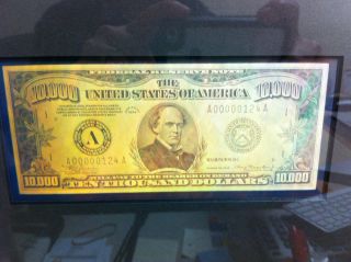   dollar bill hologram, extremely rare, not currency, front of bill only