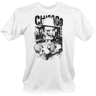   Capone t shirt 2XL Chicago Gangster Legend Mafia gangsta car B&W