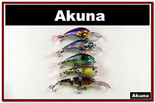 Mixed 5 fishing lure baits tackle for bass trout ZZ