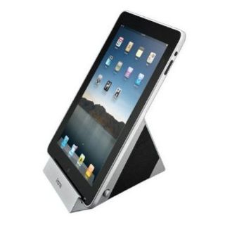   Sleek Stereo Speaker System f Apple iPad & All Tablets Computer Stand