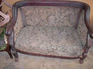 ANTIQUE FURNITURE. LOVE SEAT, CHAIRS, TRUNK ETC. VERY OLD. NEEDS 