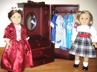 Doll Trunk Furniture Wardrobe Storage Made to Fit American Girl 18 