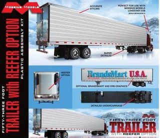 25 53 Great Dane Trailer w/Reefer Options (MOE1302) Plastic Model 