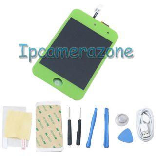 Green Replacement Screen LCD + Glass Digitizer For iPod Touch 4th Gen 
