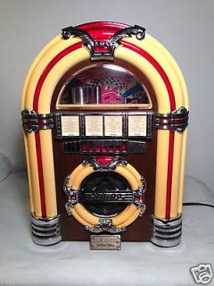 Vintage Table Top Lighted Juke Box With AM FM Radio & Cassette 