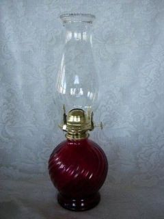 Vintage KAADAN LTD. Tall Ruby Red Oil Lamp / Lantern