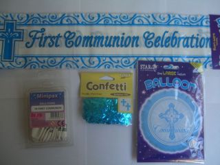 FIRST COMMUNION Party Decorations (Pink/Girl){4 items}