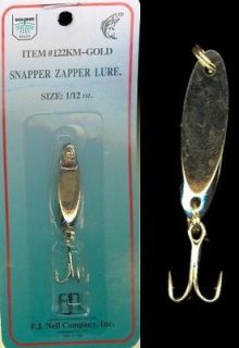 10 LURES GOLD Snapper Zapper Spoon Kastmaster Style 1/12 oz GREAT 