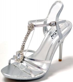 New womens shoes rhinestones open toe high heel stilettos prom 