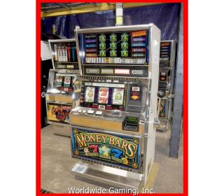 Bally Slot Machine, Money Bars, Quarter Token, Beautiful 3 Reel Slot 