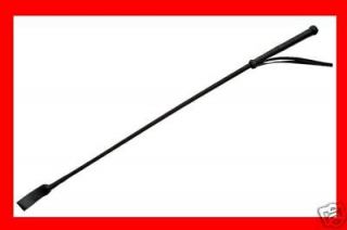 BLACK LEATHER RIDING CROP HORSE WHIP 27 Nice QUALITY