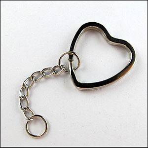split ring key heart