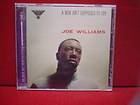 JOE WILLIAMS   A MAN AINT SUPPOSED TO CRY   JAZZ CD
