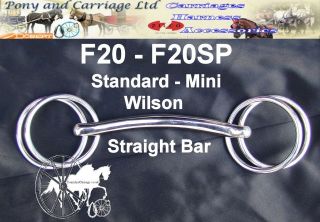   Straight Carriage Driving Bit Miniature   Large Horse Sizes Style F20