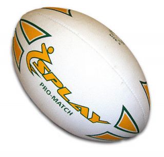 Rugby Ball Size 5 PRO MATCH 4 PLY PU LEATHER BALL rubber dot finish
