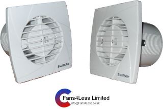 SA100 Timer Humidistat Standard Models Toilet Extractor Bathroom Fan 