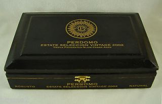 Perdomo Estate Seleccion Vintage 2002   Empty Wooden Cigar Box