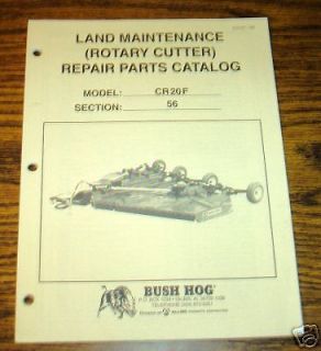 Bush Hog CR20F Rotary Cutter Mower Parts Catalog manual