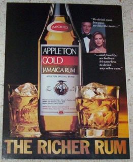 1980 ad page   Appleton Gold Jamaica RUM   J.Wray & Nephew   VINTAGE 