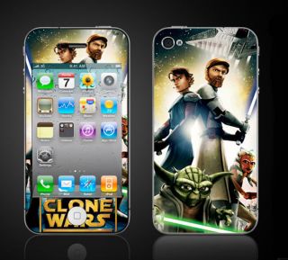   4S Clone Wars Skins Kit Star Master Yoda Light Saber Decals ip4clone2