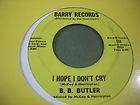   HOPE I DONT CRY   BARRY (1960s SOUL/BLUES   LISTEN) (45 RPM