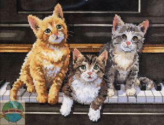 Cross Stitch Kit ~ Dimensions Meowsical Trio Kitty Cats on Piano #3225