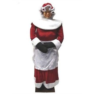 Life Size Decorative Plush Mrs. Santa Claus Sitting Or Standing 