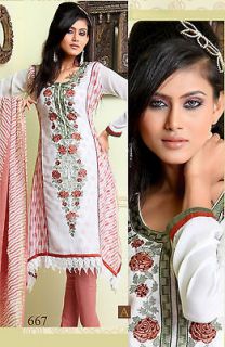   Pakistani Bollywood Designer Salwar Kameez Material Dress Suit 667A