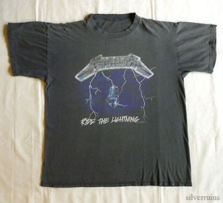 METALLICA Vintage CONCERT SHIRT 90s Tour T Ride The Lightning Faded 