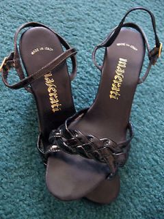 Vtg MASERATI Black All Leather Heels Womens Shoes 4.5 M