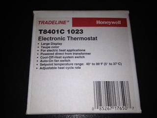   Electronic Thermostat T8401C1023 Non Programmable Single Stage