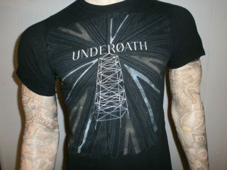 UNDEROATH T SHIRT Christian Metal Metalcore Concert Tour SMALL Free 