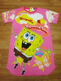 Spongebob Squarepants Women Nighty Dress Pyjamas #287 Pink Size F