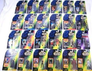STAR WARS POTF2 GREEN CARDED MIXED STYLE FIGURES   MANY TO CHOOSE FROM 