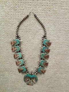 turquoise squash blossom necklace in Ethnic, Regional & Tribal