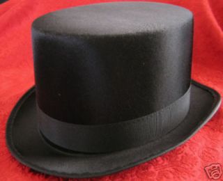 Deluxe Silk Top Hat Costume Theatre Prop Prom   Large New Made USA 