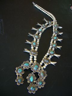 turquoise squash blossom necklace in Ethnic, Regional & Tribal