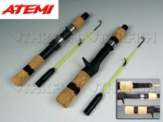 2X (1Spinning&1Casting) Atemi 1.47ft 45CM Casting MINI Ice Fishing Rod 