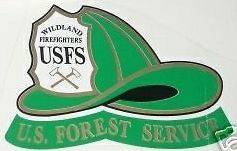 NEW 2 FOREST SERVICE FIRE HELMET STICKER DECALS NEW