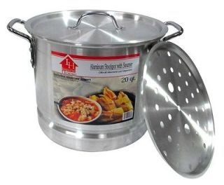   Quarts Aluminum Stock Pot Set With Lid and Bottom Steamer Cookware Pan