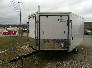 2012 8 X 12 STEEL 2 PLACE SNOWMOBILE ENCLOSED TRAILER