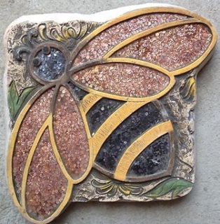 Bee 1, Stepping Stone, Plaque, Concrete Mold, plastic mold, cement 