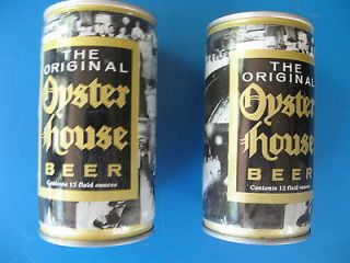 TWO OYSTER HOUSE BEER TIN CANS, OYSTER HOUSE TAVERN, PITTSBURGH, PA