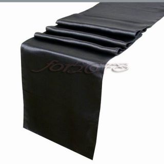 20 Black Satin Table Runners 12 x 108 Wedding Party Xmas Decorations 