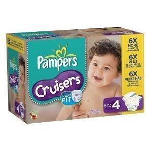 Pampers Cruisers 3 Way Fit Size 4 198 ct boys girls diapers cheap