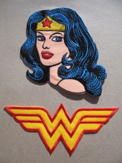 Wonder Woman Iron On Patch   Embroidered Super Hero   *Choose Design 