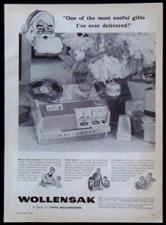 Vtg.1960 Wollensak Tape Recorder Magazine Print Ad