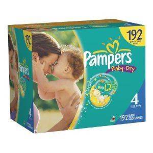 Pampers Baby Dry 192 count, Size 4 CHEAP