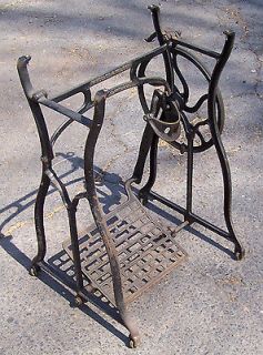  Antique Wheeler & Wilson Treadle Sewing Machine Cast Iron Stand Base